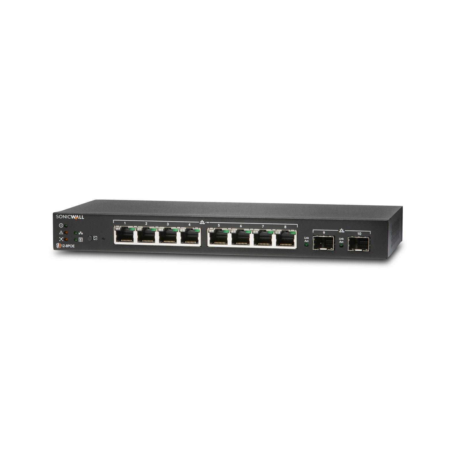 SonicWall SWS12-10FPOE Managed PoE Switch with 1YR 24x7 Dynamic Support