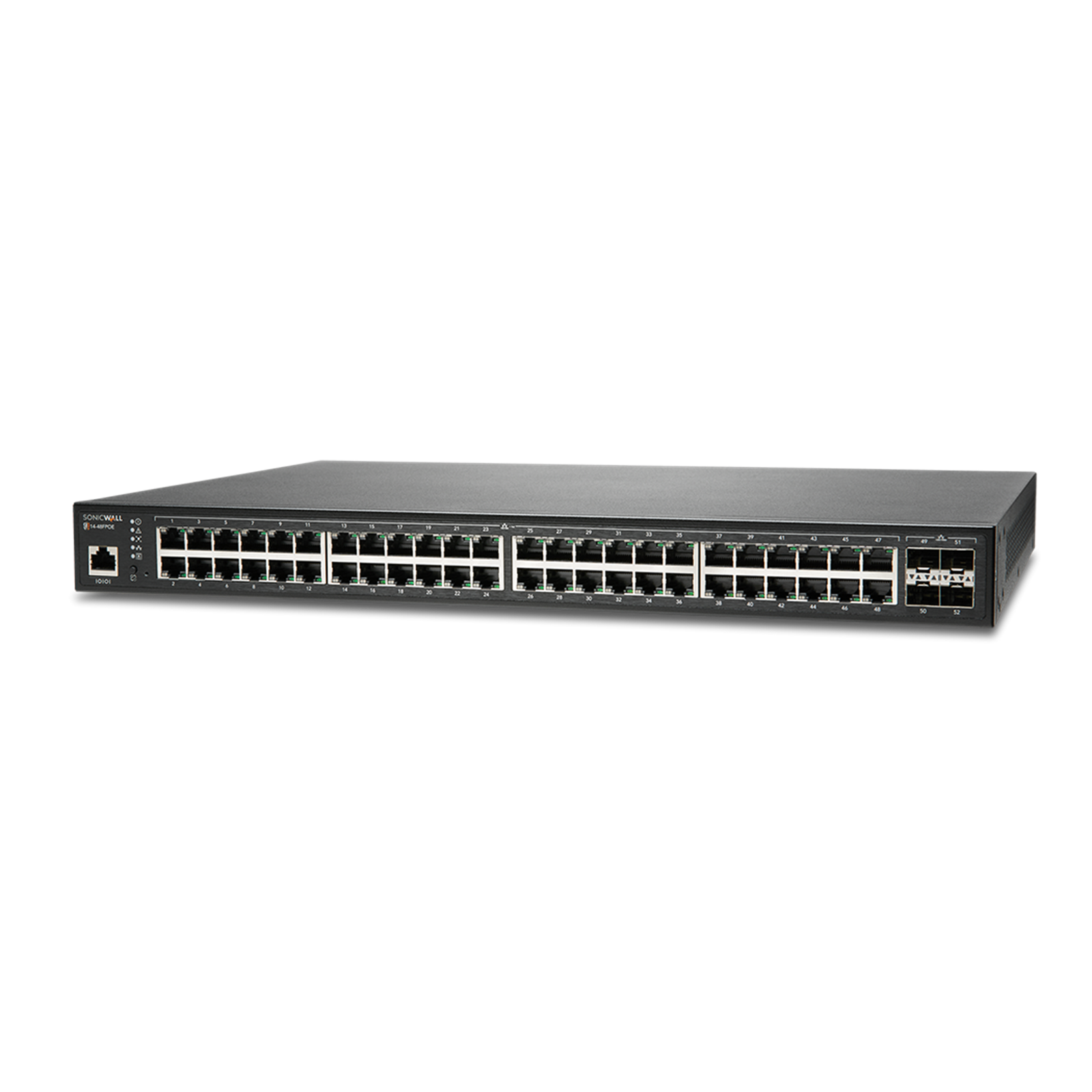 SonicWall SWS14-48FPOE 52 port Managed PoE Switch with 3YR 24x7 Dynamic Support