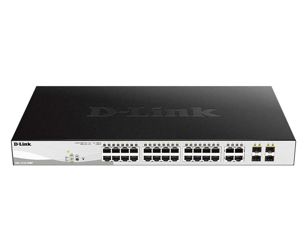 D-Link 28-Port Gigabit PoE Smart Managed Switch + 4 Combo Ports